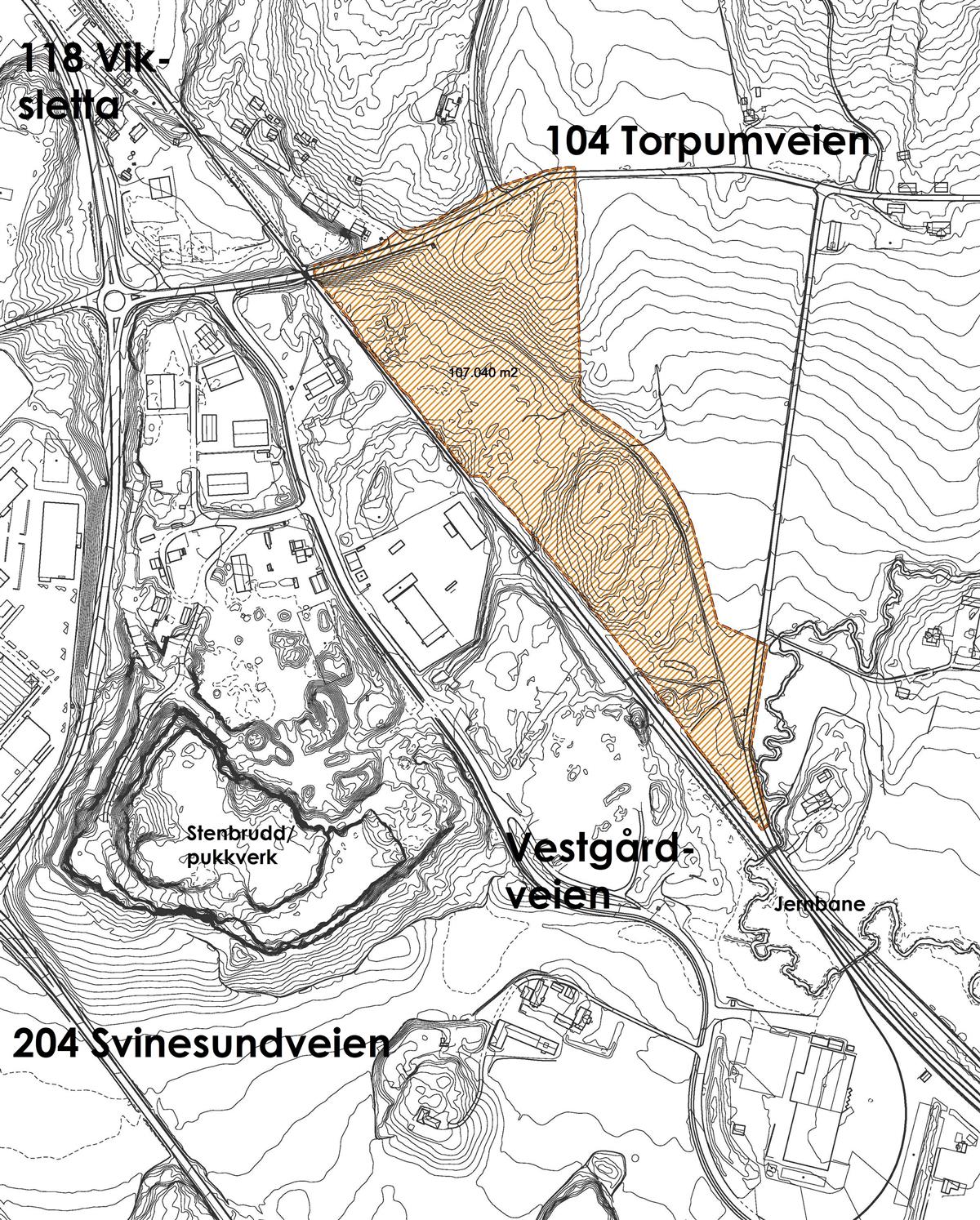 Kart over Torpum næringsområde - Klikk for stort bilde