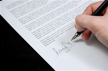 Signering av dokumenter - illustrasjon